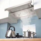 Ciarra CBCS6906D A++ Platte Afzuigkap Afzuigkap 60 cm Convectie 370 m³/h met CBCF002X2 Actieve Koolfilter Geïntegreerde Inbouw Platte Afzuigkap 2 Treden LED-verlichting Zilver - Maat 60 cm