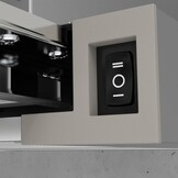 Ciarra CBCS6906D A++ Platte Afzuigkap Afzuigkap 60 cm Convectie 370 m³/h met CBCF002X2 Actieve Koolfilter Geïntegreerde Inbouw Platte Afzuigkap 2 Treden LED-verlichting Zilver - Maat 60 cm