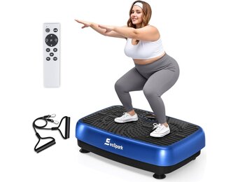 EvoSpark Vibratieplaat 2025 met Dubbele Motor - Blauw - Tot 204 kg