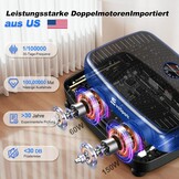 EvoSpark Vibratieplaat 2025 met Dubbele Motor - Blauw - Tot 204 kg
