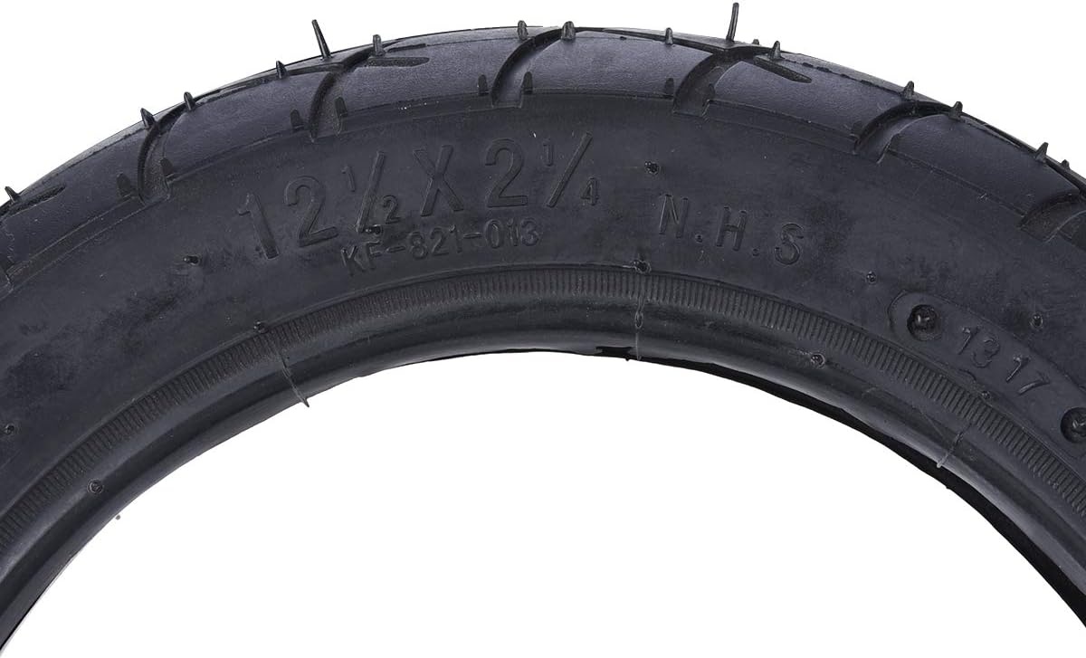 Set van 2 banden 12,5 x 2,25 (12 1/2 x 2 1/4 inch) + slang met gevouwen ventielschacht TR87 vervanging voor Razor, GT - benzine en elektrische scooter, banden voor kinderen en balansfietsen