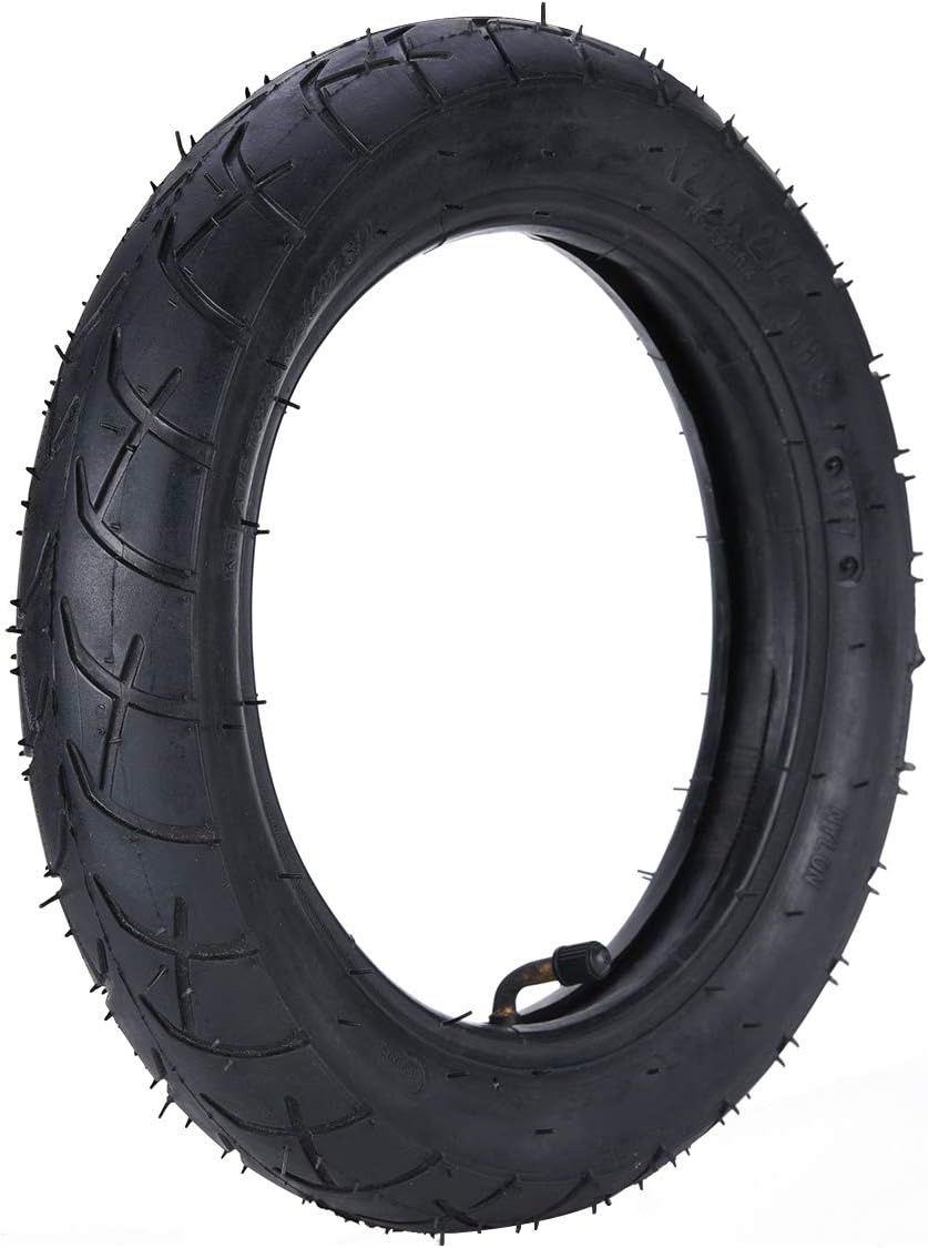 Set van 2 banden 12,5 x 2,25 (12 1/2 x 2 1/4 inch) + slang met gevouwen ventielschacht TR87 vervanging voor Razor, GT - benzine en elektrische scooter, banden voor kinderen en balansfietsen