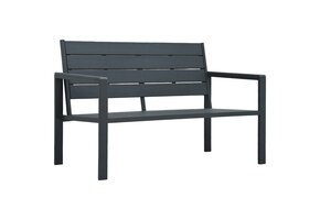 Tuinbank Hout-look HDPE Grijs - 120 cm - 57% Korting!