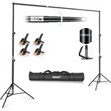 EMART Achtergrondstandaard 3x3m, Professionele Achtergrondsysteem Fotografie Zware Achtergrond Stand Set met Draagtas, Systeem voor Fotoachtergrond voor Productfotografie