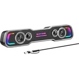 Black Shark Pc-luidspreker met diepe bassen, Bluetooth & USB/USB C dual-modus pc-soundbar met dynamische meerlaagse RGB-verlichting, computerluidsprekers voor pc, laptop, monitor, tablets (BS-SP1)
