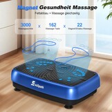EvoSpark Vibratieplaat 2025 met Dubbele Motor - Blauw - Tot 204 kg