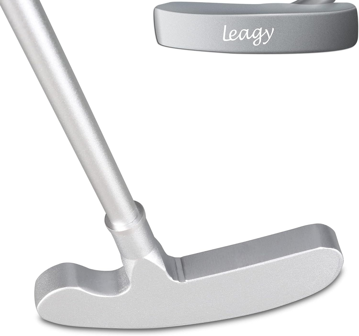Golfputter, tweerichtingsgolfputters voor mannen, rechts/linkshandig miniclub-golfset voor binnen en buiten, stevige putterschacht met 2 oefengolfballen en 1 opbergtas voor elke putting groene mat