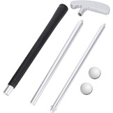 Golfputter, tweerichtingsgolfputters voor mannen, rechts/linkshandig miniclub-golfset voor binnen en buiten, stevige putterschacht met 2 oefengolfballen en 1 opbergtas voor elke putting groene mat
