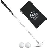 Golfputter, tweerichtingsgolfputters voor mannen, rechts/linkshandig miniclub-golfset voor binnen en buiten, stevige putterschacht met 2 oefengolfballen en 1 opbergtas voor elke putting groene mat