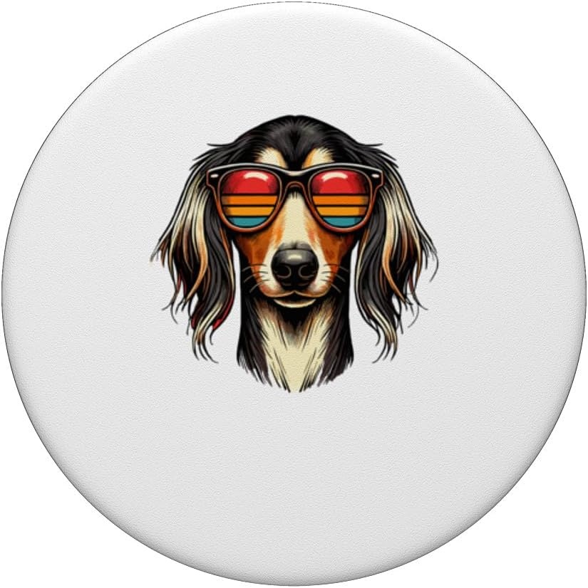 Telefoongrip Saluki Hond Retro Zonnebril - 72% Korting