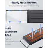 Pawfly Aquarium Led-verlichting, 24/7, uitschuifbaar aquariumlicht met volledig spectrum, wit, blauw, rood, groen, met D/N-modus, enkele kleureffecten, timer en instelbare helderheid (voor tanks van