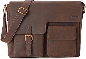 Leren Laptoptas 13" Beige - Heren & Dames Aktetas met Korting