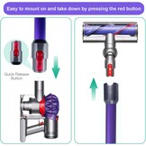 verlengbuis met snelsluiting voor Dyson V15 V11 V10 V8 V7 steelstofzuiger, reserveonderdelen verlengstang is 72cm, paarse buis accessoires