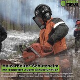 GREEN DEVIL Kettingzaaghelm, EN397-gecertificeerd, 5-in-1 systeem met gezichtsbescherming, geïntegreerd vizier en oorbeschermers, geventileerd voor watervallen en tuinieren, uniseks