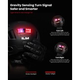 ILM E3-12LS Volwassen Fietshelm met Automatische G-Sensor, Knipperlichten en Remwaarschuwing LED