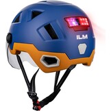 ILM E3-12LS Volwassen Fietshelm met Automatische G-Sensor, Knipperlichten en Remwaarschuwing LED