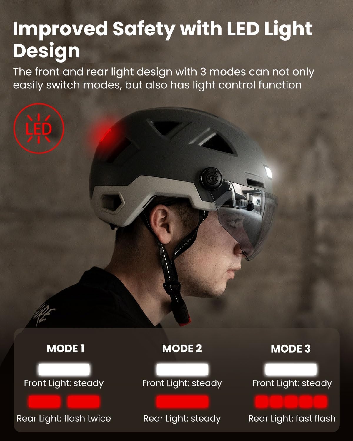 ILM Slimme Fietshelm met Bluetooth en LED Verlichting - NTA8776/CE/CPSC Gecertificeerd - Maat L-XL - Zwart