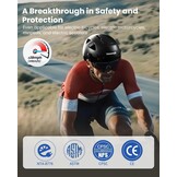 ILM Slimme Fietshelm met Bluetooth en LED Verlichting - NTA8776/CE/CPSC Gecertificeerd - Maat L-XL - Zwart