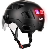 ILM Slimme Fietshelm met Bluetooth en LED Verlichting - NTA8776/CE/CPSC Gecertificeerd - Maat L-XL - Zwart