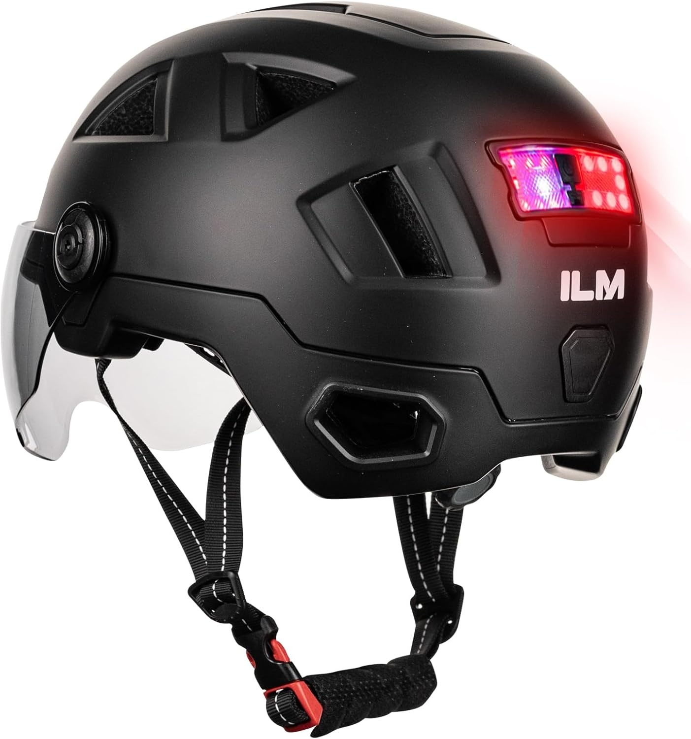 ILM Slimme Fietshelm met Bluetooth en LED Verlichting - NTA8776/CE/CPSC Gecertificeerd - Maat L-XL - Zwart