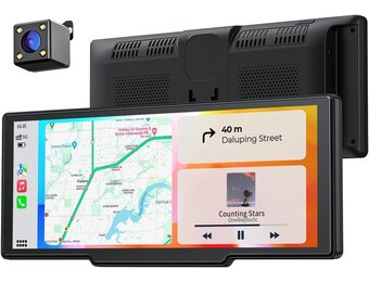 8.1" Draagbaar Auto Scherm met Apple CarPlay & Android Auto - 60FPS, OTA Updates, Achteruitrijcamera, Bluetooth