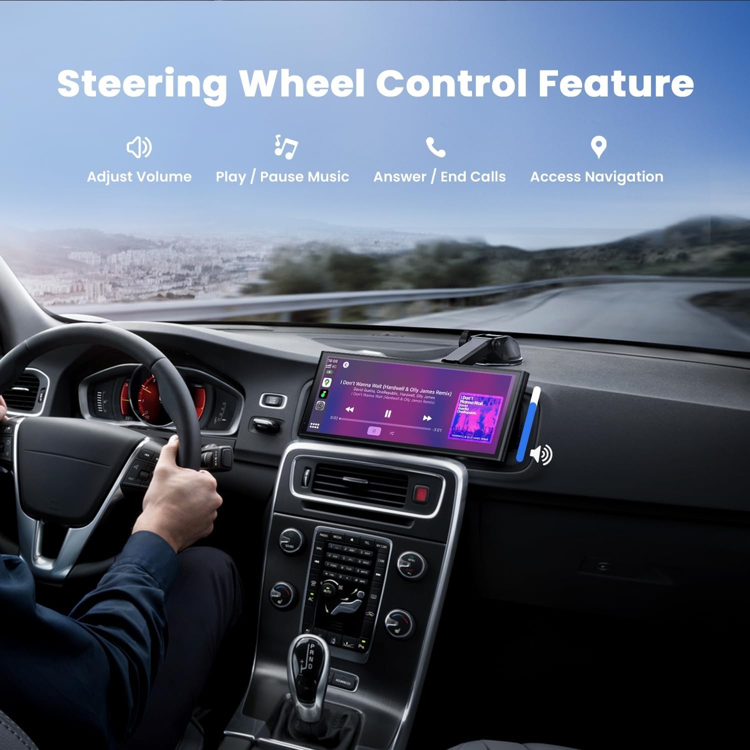 9.26 inch Draadloos CarPlay & Android Auto Scherm met Camera, Bluetooth 5.0 en GPS