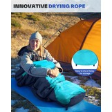 Slaapzakken voor volwassenen: Sportneer Outdoor 3 seizoenen mummie slaapzakken 5℃-15℃ pak voor reizen festival camping binnen, 220 x 80 cm, lichtgewicht waterdicht