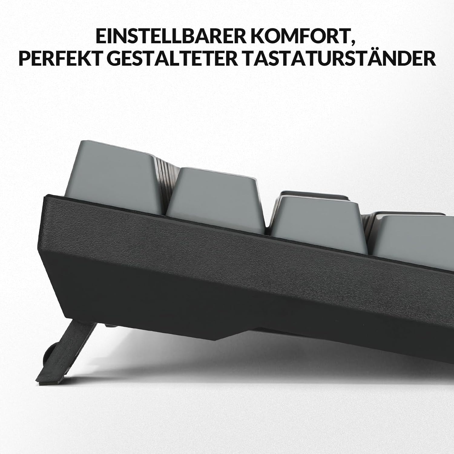 Rii Mechanisch toetsenbord, draadloos, gaming Bluetooth met RGB, tri-modi gaming toetsenbord QWERTZ (BT5.0 + 2,4 GHz)