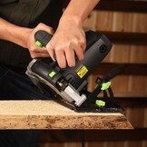 Duplex Pro 76321L Cirkelzaag, 1400 W, 5500 tpm, geleiderail, lemmet 185 mm, maximaal 62 mm (90 graden), 46 mm (45 graden), parallelaanslag, elektrische zaag voor hout, kunststof en metaal.