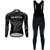Moxilyn Heren wielersport herfst complet fietskleding set lange mouwen wielersport pak voor MTB fiets broek met 20D vulling ademend