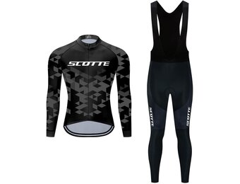 Moxilyn Heren wielersport herfst complet fietskleding set lange mouwen wielersport pak voor MTB fiets broek met 20D vulling ademend