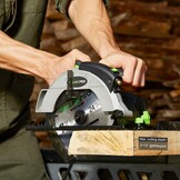 Duplex Pro 76321L Cirkelzaag, 1400 W, 5500 tpm, geleiderail, lemmet 185 mm, maximaal 62 mm (90 graden), 46 mm (45 graden), parallelaanslag, elektrische zaag voor hout, kunststof en metaal.