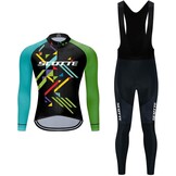 Moxilyn Heren wielersport herfst complet fietskleding set lange mouwen wielersport pak voor MTB fiets broek met 20D vulling ademend