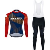 Moxilyn Heren wielersport herfst complet fietskleding set lange mouwen wielersport pak voor MTB fiets broek met 20D vulling ademend