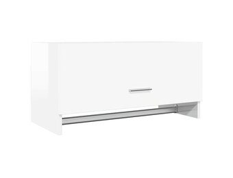 vidaXL Kledingkast 70x32,5x35 cm bewerkt hout hoogglans wit