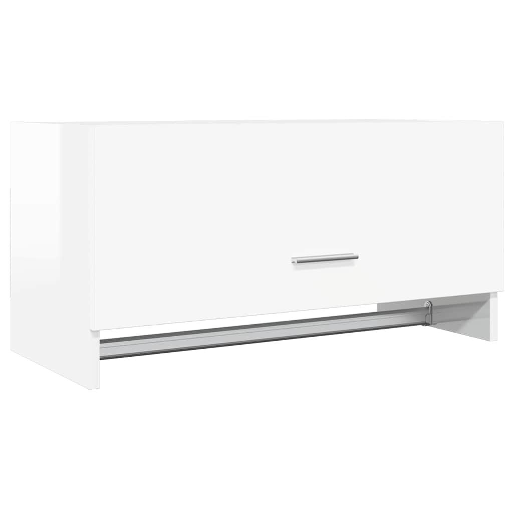 vidaXL Kledingkast 70x32,5x35 cm bewerkt hout hoogglans wit