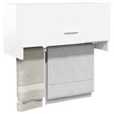 vidaXL Kledingkast 70x32,5x35 cm bewerkt hout hoogglans wit