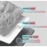 Vloerkleed Lichtgrijs 80x160cm - Langpolig & Antislip - 56% Korting!