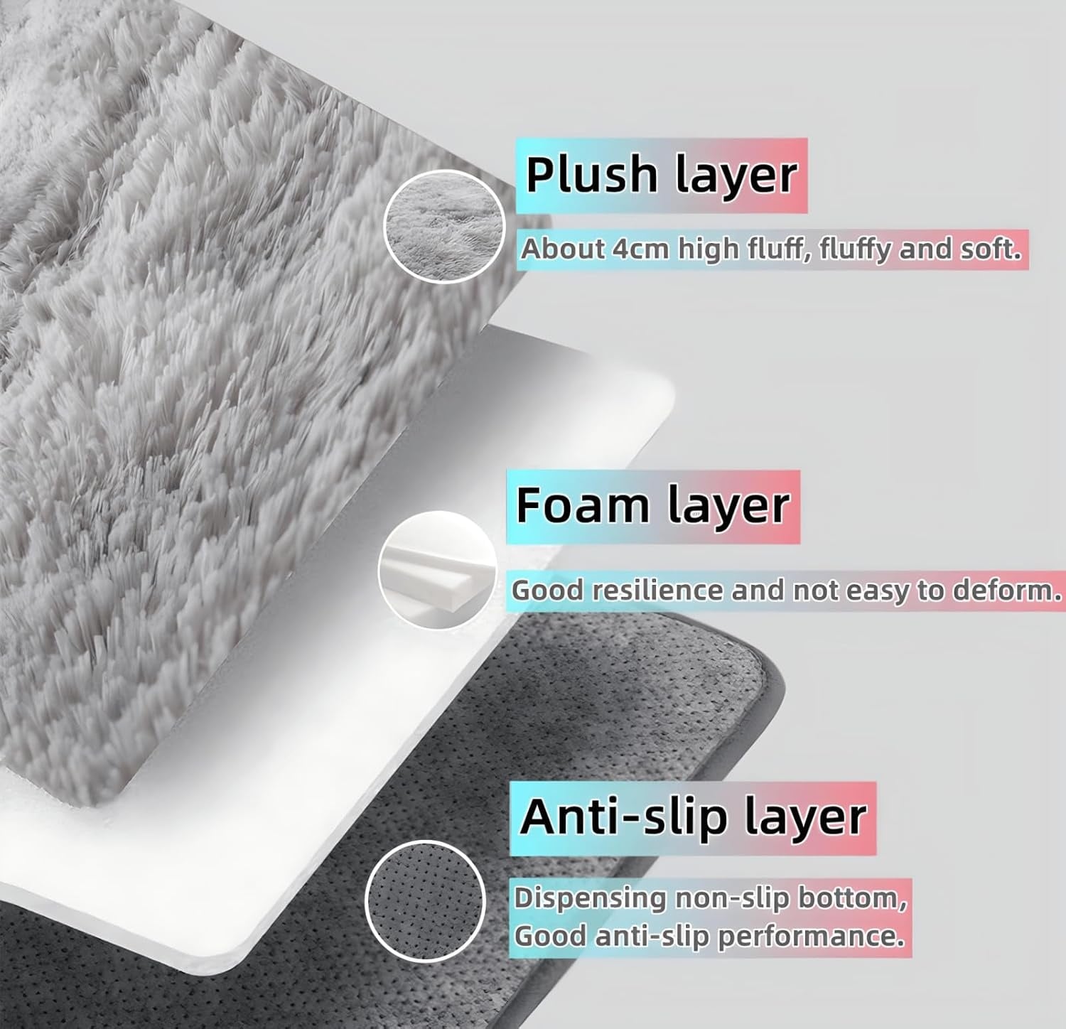 Vloerkleed Lichtgrijs 80x160cm - Langpolig & Antislip - 56% Korting!