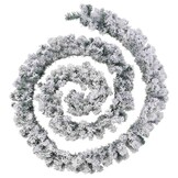 vidaXL Kerstslinger met LED-verlichting 10 m PVC groen