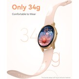 Smartwatch Dames Rose Goud - 1.3" Kleurendisplay - 74% Korting