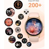 Smartwatch Dames Rose Goud - 1.3" Kleurendisplay - 74% Korting