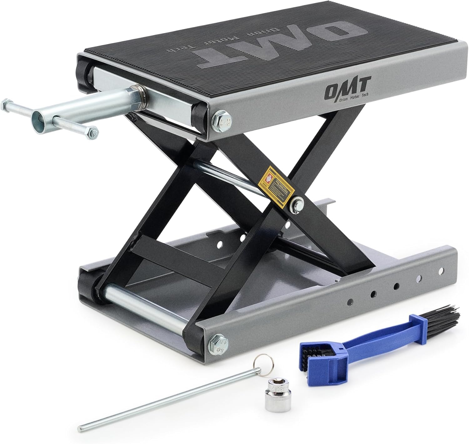 OMT Motorlift, Motorfietslift met platform, Max. 500kg schaarlift met basis& T-hendel, Heavy Duty Motorfiets schaartafeltje voor dirt bike touring cruiser