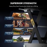 OMT Motorlift, Motorfietslift met platform, Max. 500kg schaarlift met basis& T-hendel, Heavy Duty Motorfiets schaartafeltje voor dirt bike touring cruiser