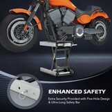 OMT Motorlift, Motorfietslift met platform, Max. 500kg schaarlift met basis& T-hendel, Heavy Duty Motorfiets schaartafeltje voor dirt bike touring cruiser