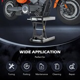 OMT Motorlift, Motorfietslift met platform, Max. 500kg schaarlift met basis& T-hendel, Heavy Duty Motorfiets schaartafeltje voor dirt bike touring cruiser