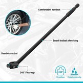 DURATECH Breaker Bar met 240 ° Draaibare 1/2" Aandrijfkop, 60 cm Lang Handvat, Scharniergreep Draaimomentsleutel Heavy-duty Sleutel, Hoog Draaimoment (tot ca. 780 Nm), Zwart