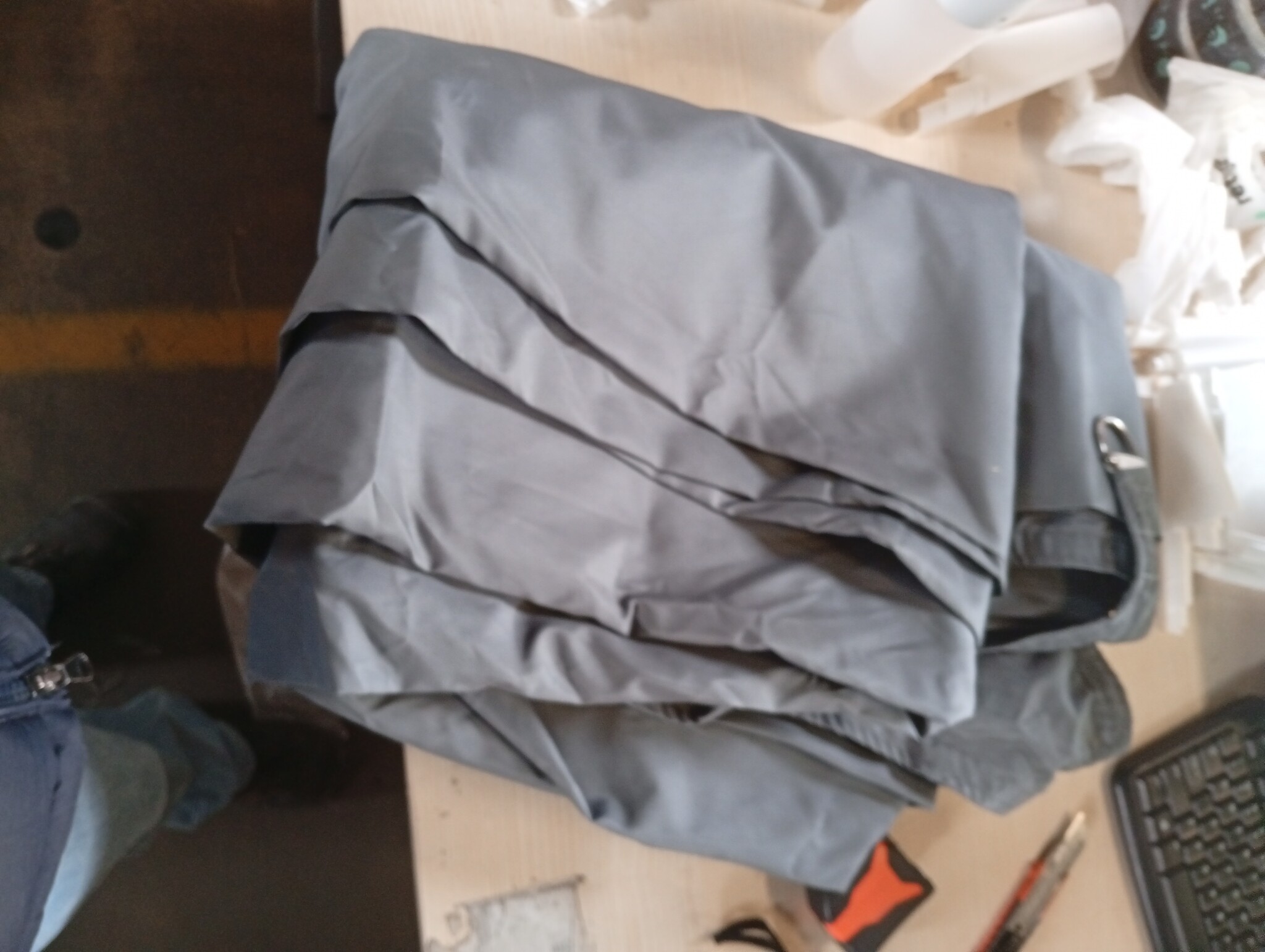 WOLTU Rechthoekig Zonnedoek 5x7m Grijs Waterafstotend Polyester met UV Bescherming voor Tuin en Terras
