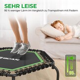 BCAN Fitness Trampoline 122 cm Groen met Bungee-touwen en Verstelbare Handgreep