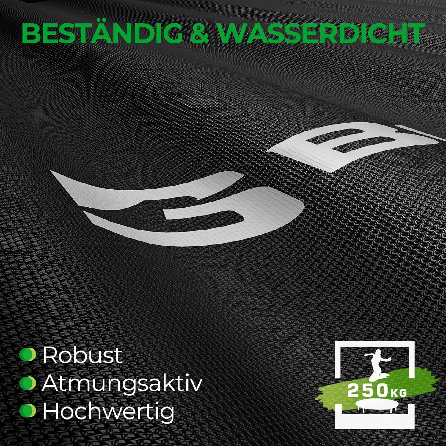 BCAN Fitness Trampoline 122 cm Groen met Bungee-touwen en Verstelbare Handgreep